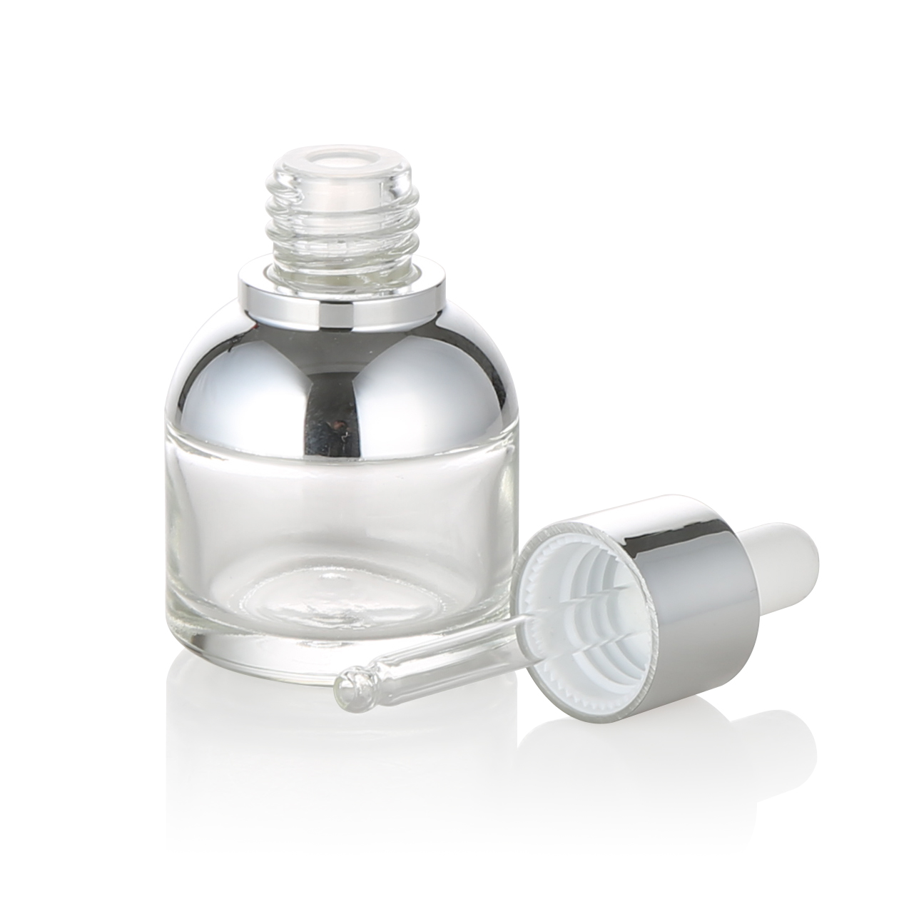 30ml 30g high quality free samples unique special shape cosmetic serum storage face essentia oil bottle with pipette dropper