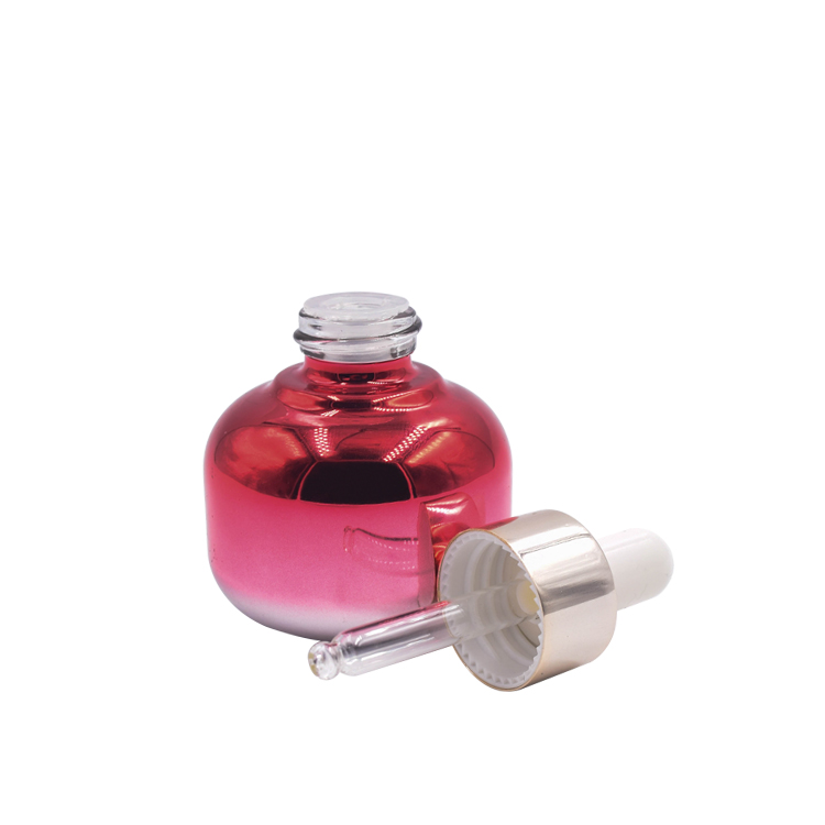 30ml 30g red unusual shaped cbd cosmetic packaging skin care essential oil bottle with glass pipette dropper