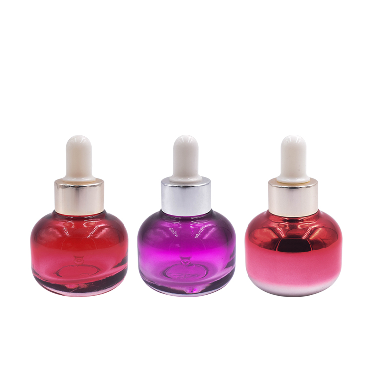 30ml 30g red unusual shaped cbd cosmetic packaging skin care essential oil bottle with glass pipette dropper