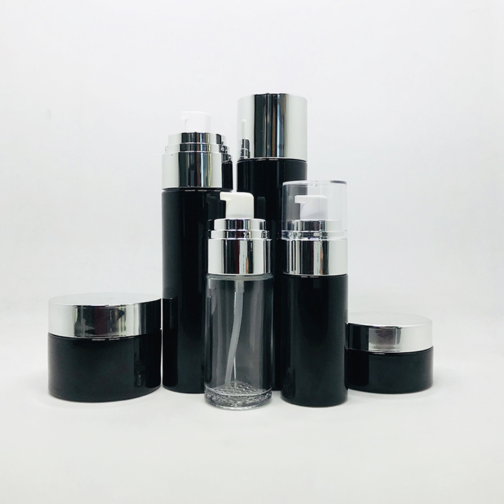 30ml 40ml 50ml 100ml 120ml empty Cosmetic skincare packaging frosted glass body lotion bottle gold silver pump cap