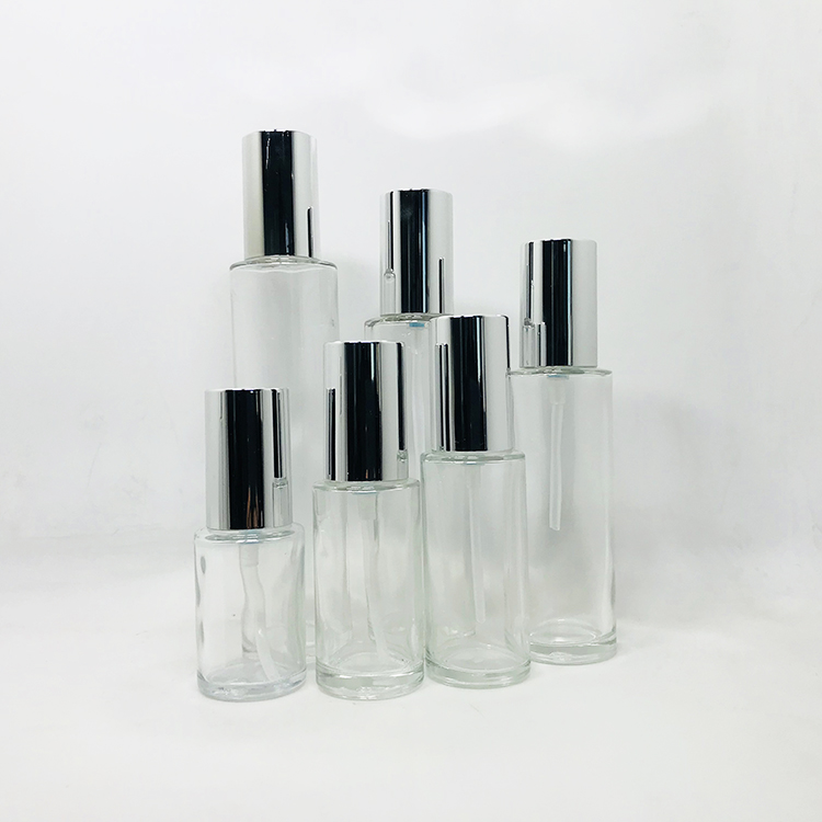 30ml 40ml 50ml 100ml 120ml empty Cosmetic skincare packaging frosted glass body lotion bottle gold silver pump cap