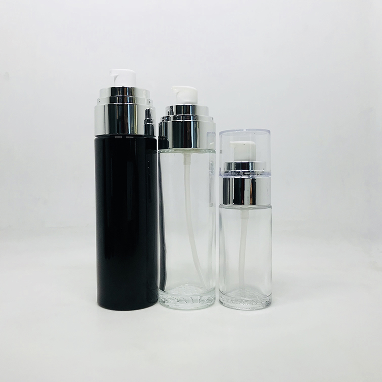 30ml 40ml 50ml 100ml 120ml empty Cosmetic skincare packaging frosted glass body lotion bottle gold silver pump cap