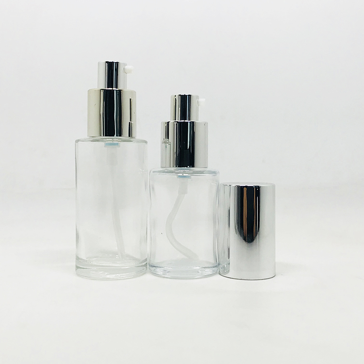30ml 40ml 50ml 100ml 120ml empty Cosmetic skincare packaging frosted glass body lotion bottle gold silver pump cap