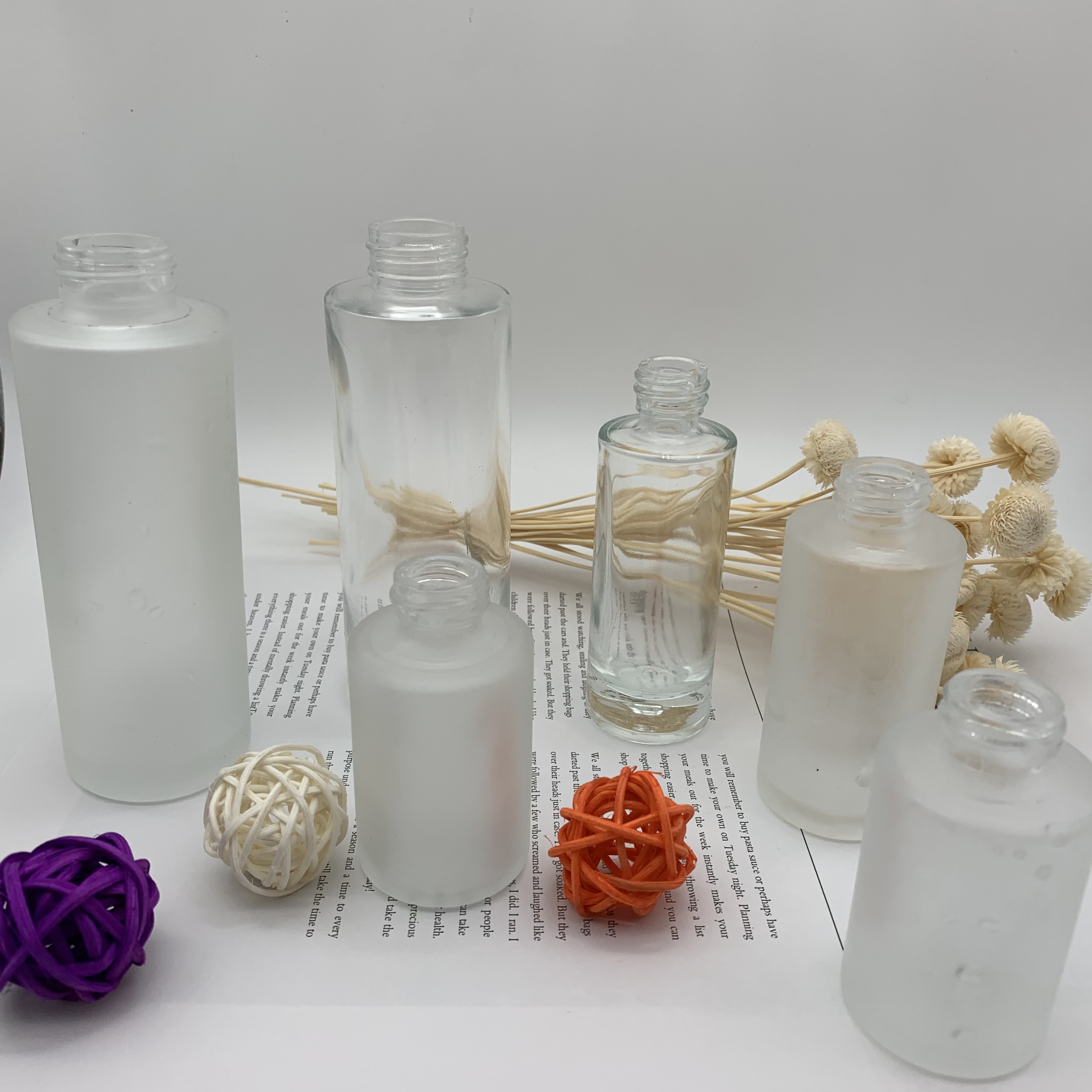 30ml 40ml 50ml 60ml 100ml Glass Bottle Frosted Glass Bottle Transparent Dropper Bottle