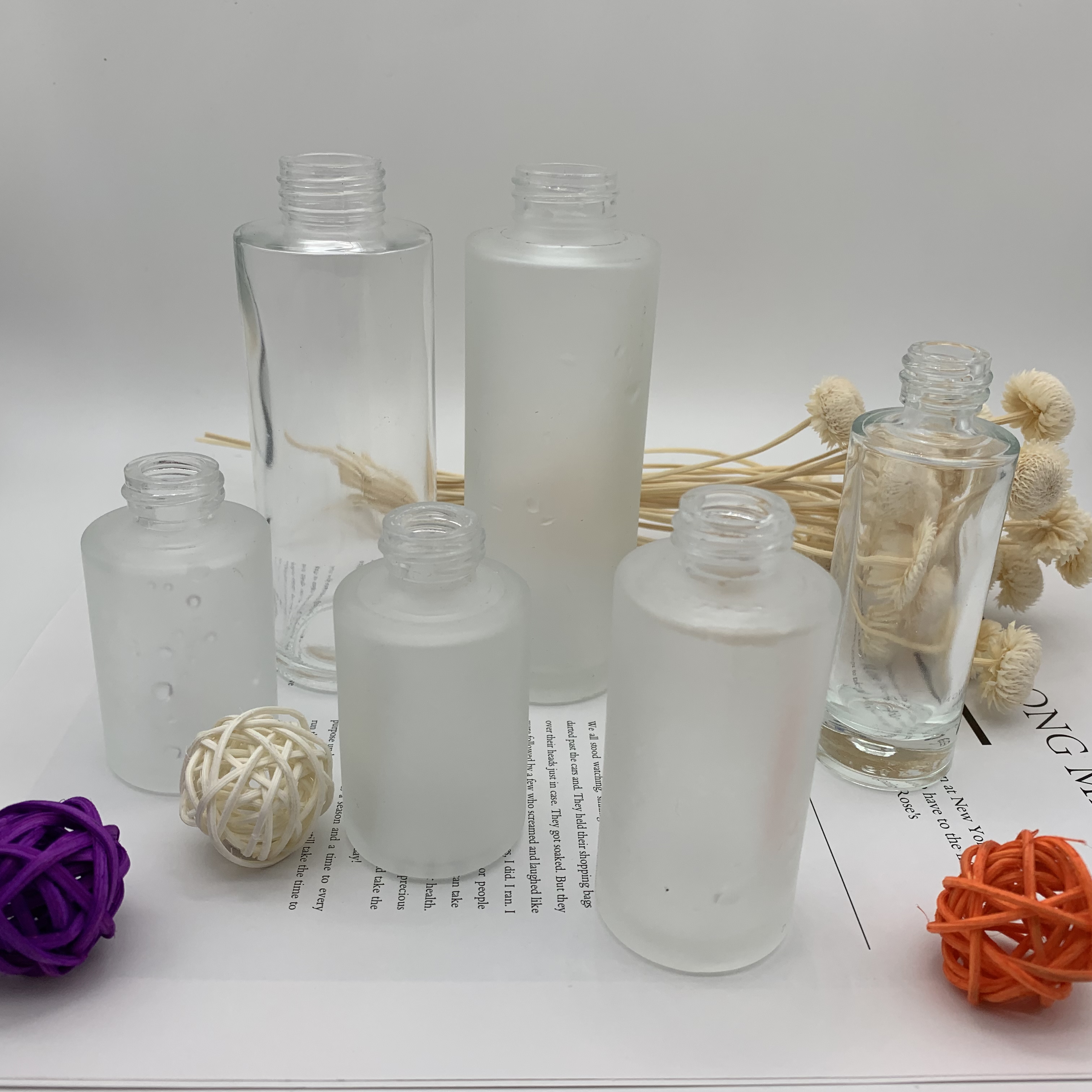 30ml 40ml 50ml 60ml 100ml Glass Bottle Frosted Glass Bottle Transparent Dropper Bottle