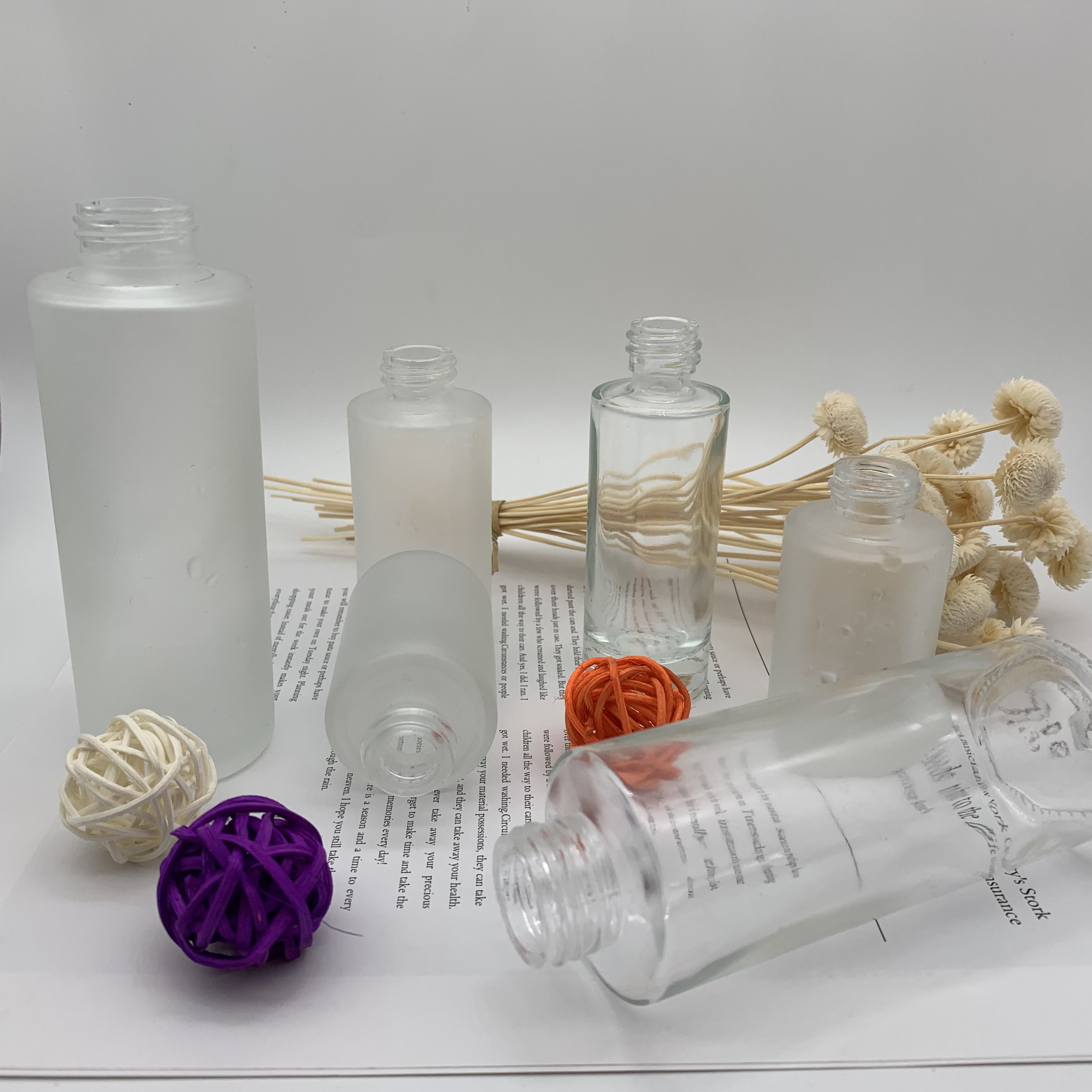 30ml 40ml 50ml 60ml 100ml Glass Bottle Frosted Glass Bottle Transparent Dropper Bottle