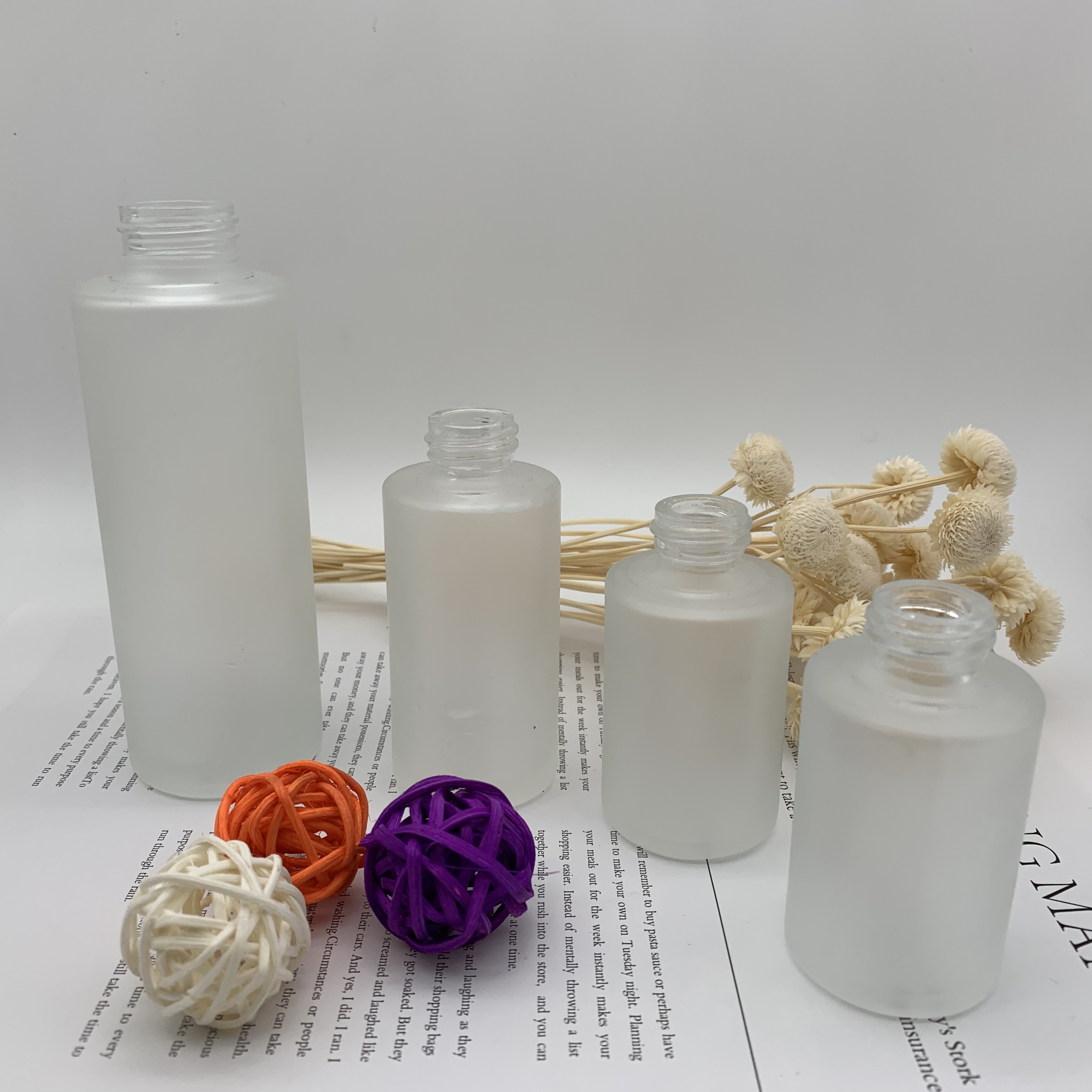 30ml 40ml 50ml 60ml 100ml Glass Bottle Frosted Glass Bottle Transparent Dropper Bottle