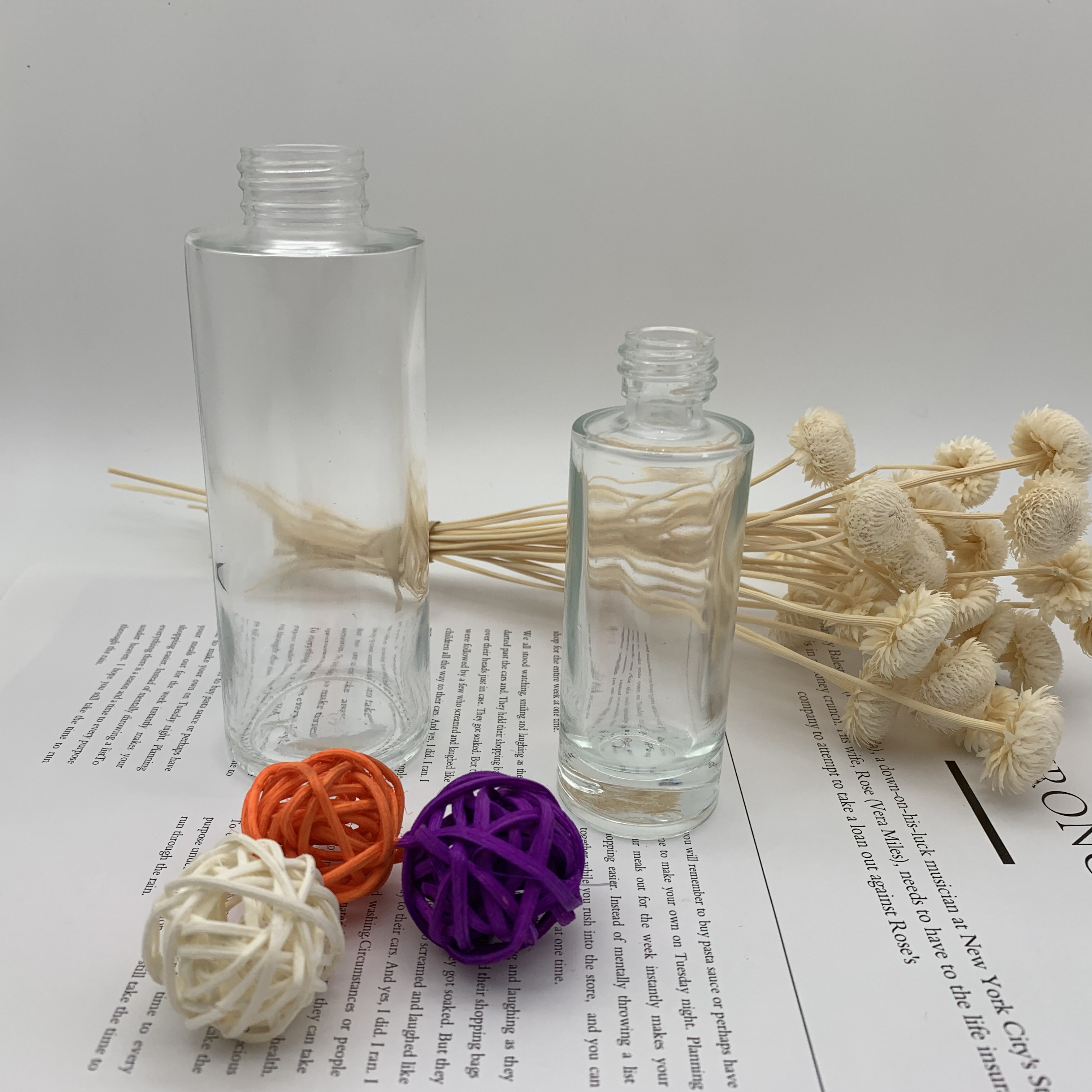 30ml 40ml 50ml 60ml 100ml Glass Bottle Frosted Glass Bottle Transparent Dropper Bottle