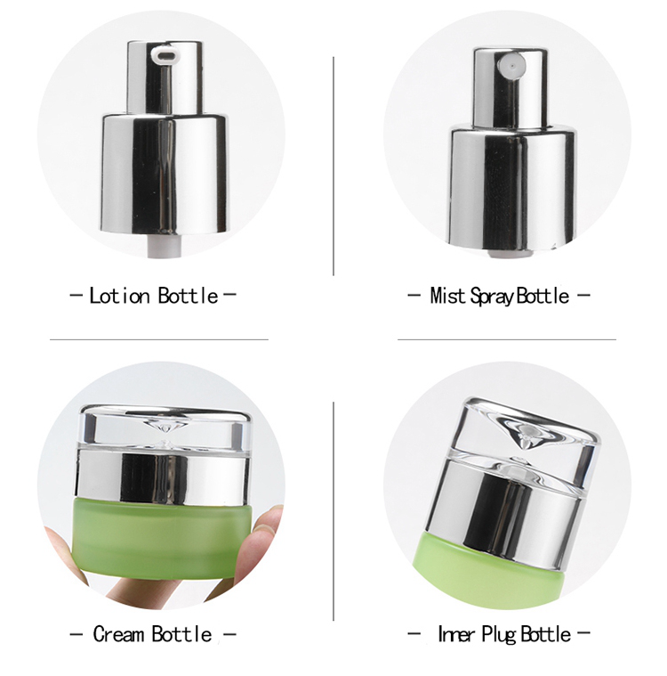 30ml 40ml 50ml 60ml 80ml 100ml 120ml Cosmetic Packaging Round Glass Lotion Bottle with Lotion Pump