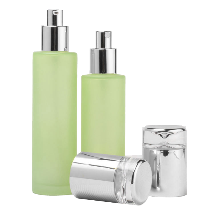 30ml 40ml 50ml 60ml 80ml 100ml 120ml Cosmetic Packaging Round Glass Lotion Bottle with Lotion Pump