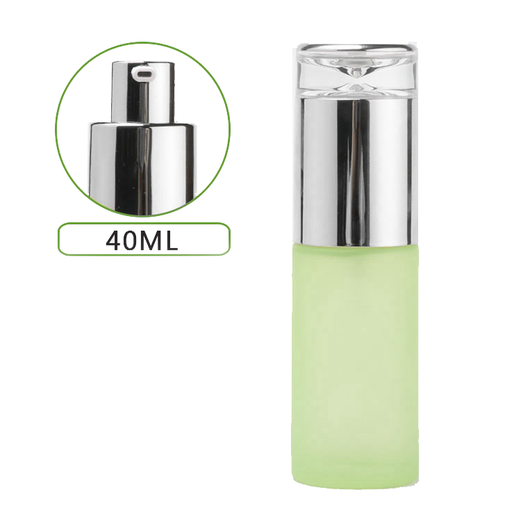 30ml 40ml 50ml 60ml 80ml 100ml 120ml Cosmetic Packaging Round Glass Lotion Bottle with Lotion Pump