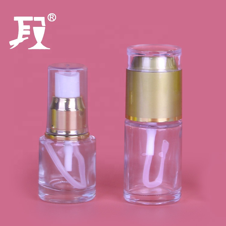 30ml 40ml 50ml 60ml Cosmetic packaging glass lotion bottle with gold cap