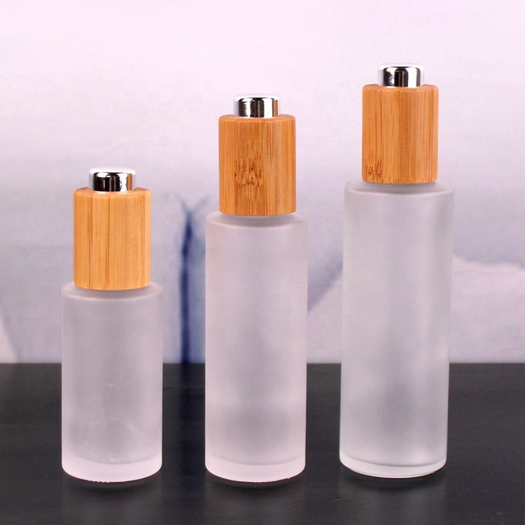 30ml 40ml 50ml 60ml cosmetic glass lotion packaging bottles with pump