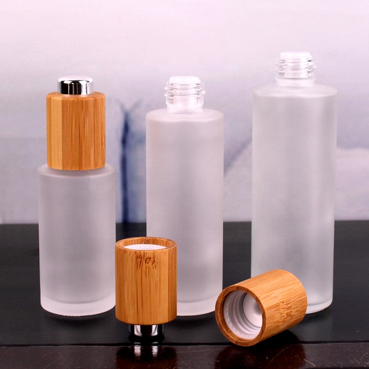 30ml 40ml 50ml 60ml cosmetic glass lotion packaging bottles with pump