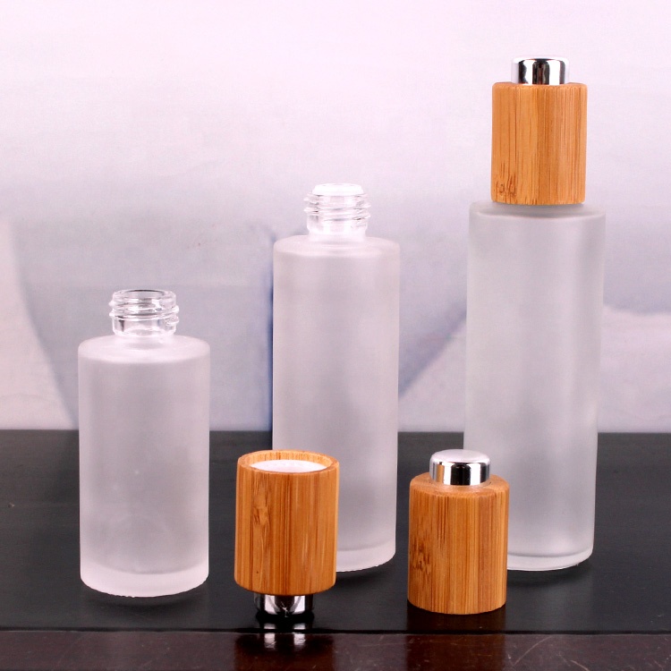 30ml 40ml 50ml 60ml cosmetic glass lotion packaging bottles with pump