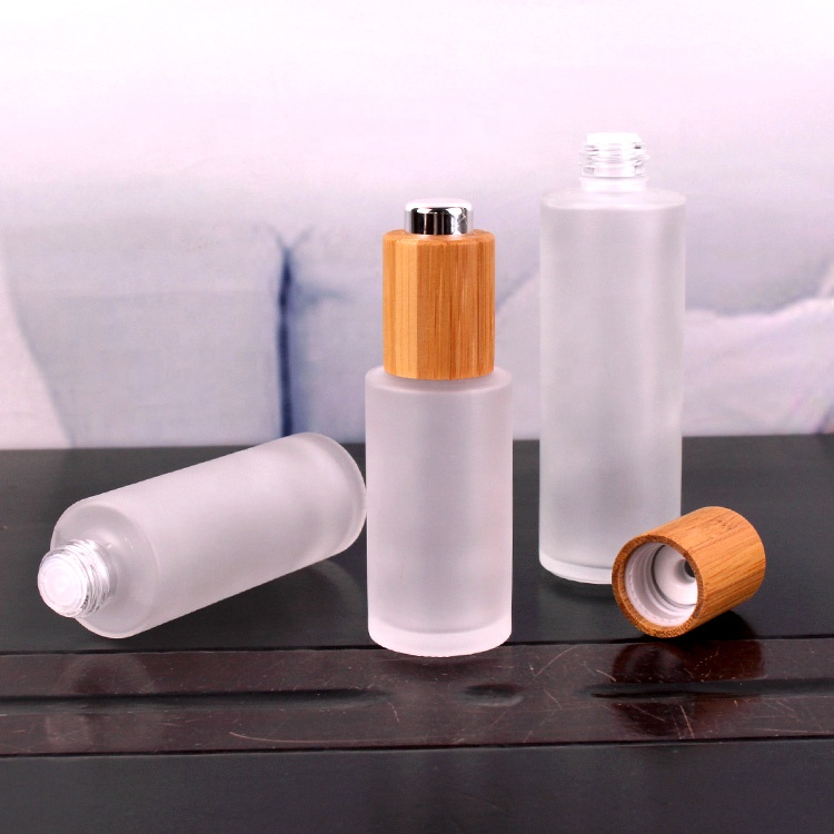 30ml 40ml 50ml 60ml cosmetic glass lotion packaging bottles with pump