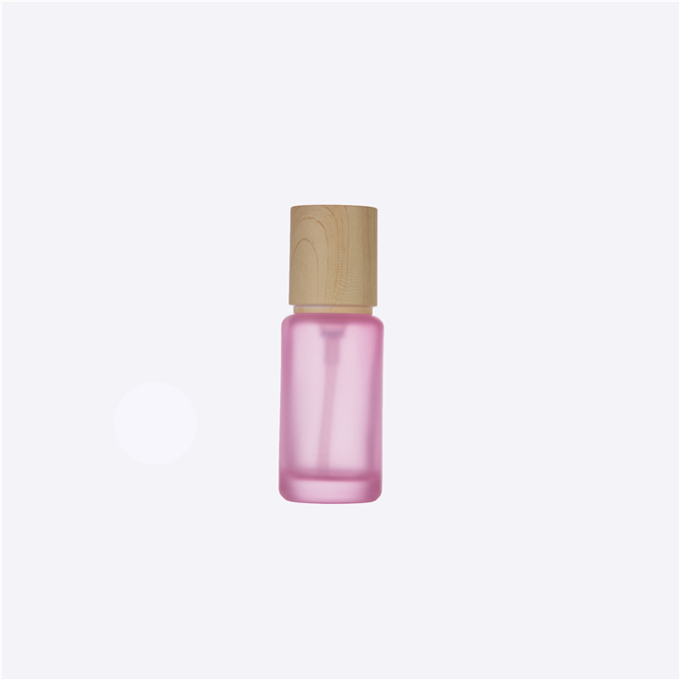 30ml 40ml 50ml 80ml 100ml 120ml Cosmetic glass frosted lotion cream bottle set with wooden cover