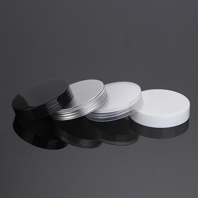 30ml 40ml 50ml Mini PET Plastic Clear Round Storage Container Wide Mouth Jar with Black lids