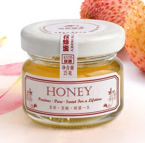 30ml 40ml 50ml Mini glass jam jar honey pot bottle with Gold lug lid