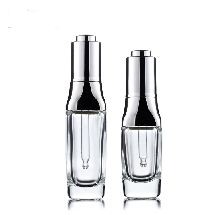 30ml 40ml empty clear serum glass luxury dropper bottle