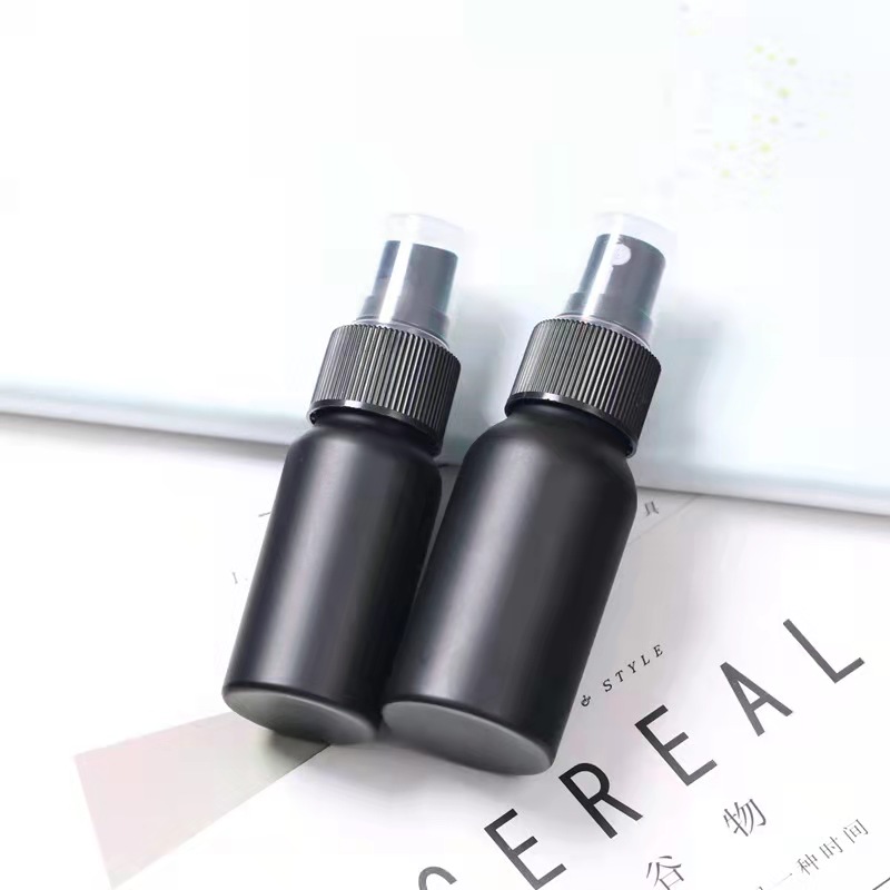 30ml 50 ml 60ml 80ml 100ml 150ml 200ml 250ml aluminum cap on aluminum bottle black aluminum bottle matte spray