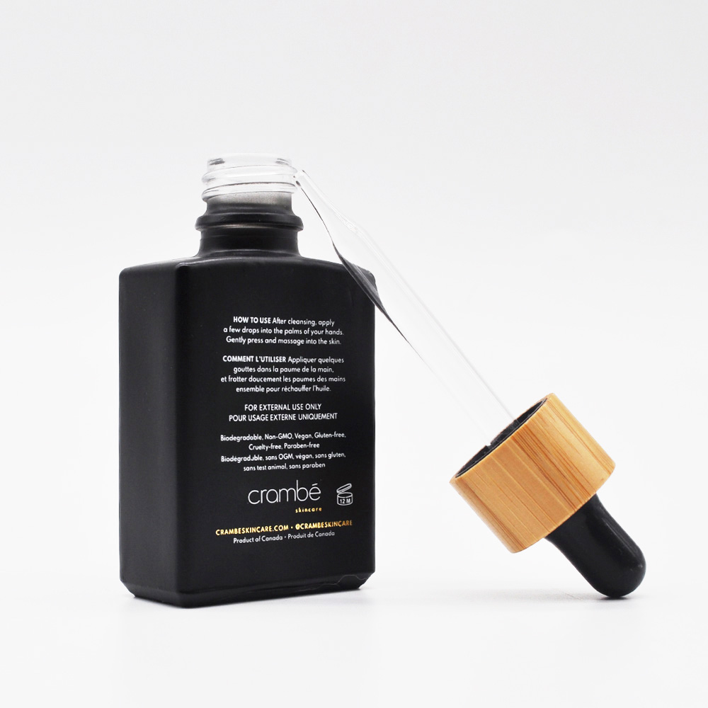30ml 50 ml matte black green  bamboo lid square glass essentials oils dropper bottles  with glass pipette