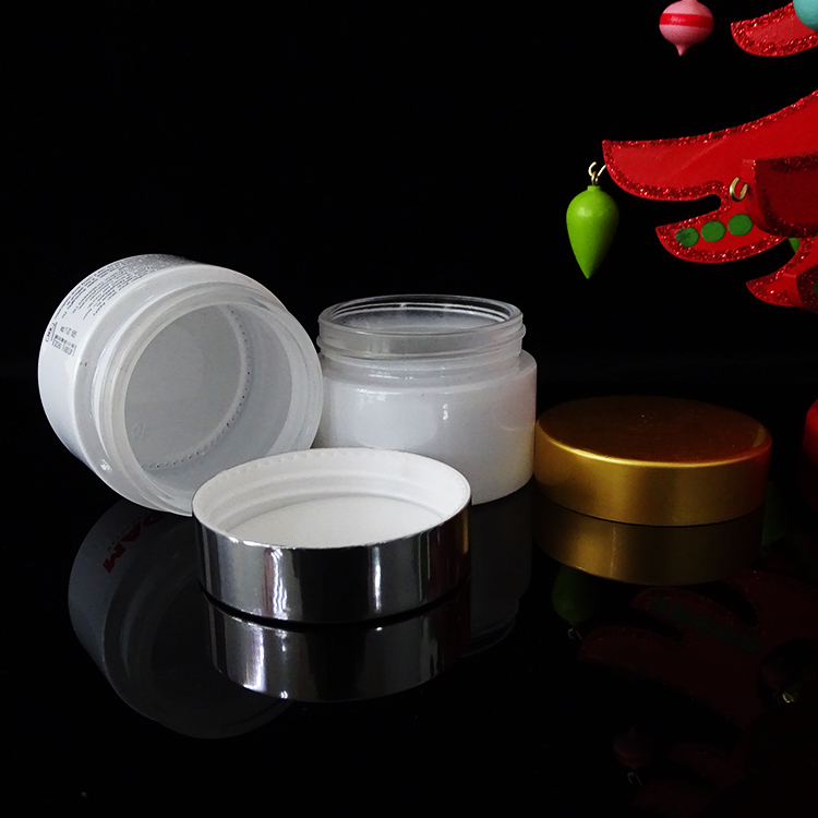 30ml 50g 100g 60ml 60g screw lid White cosmetic container packaging cream glass jar