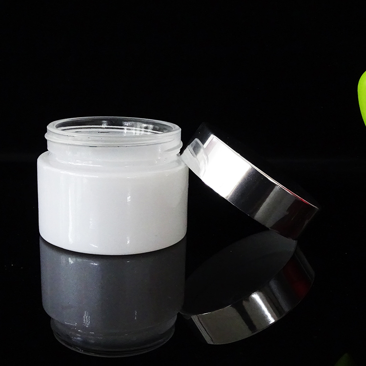 30ml 50g 100g 60ml 60g screw lid White cosmetic container packaging cream glass jar