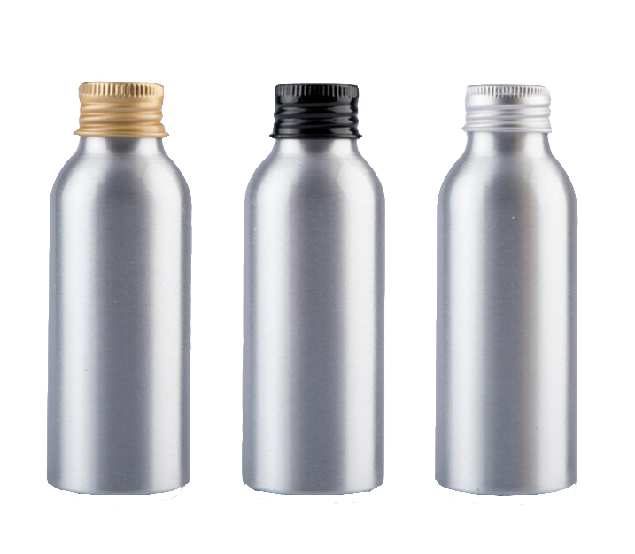 30ml 50ml 100 ml 120ml 150ml 250ml wholesale silver aluminum bottle with screw lid