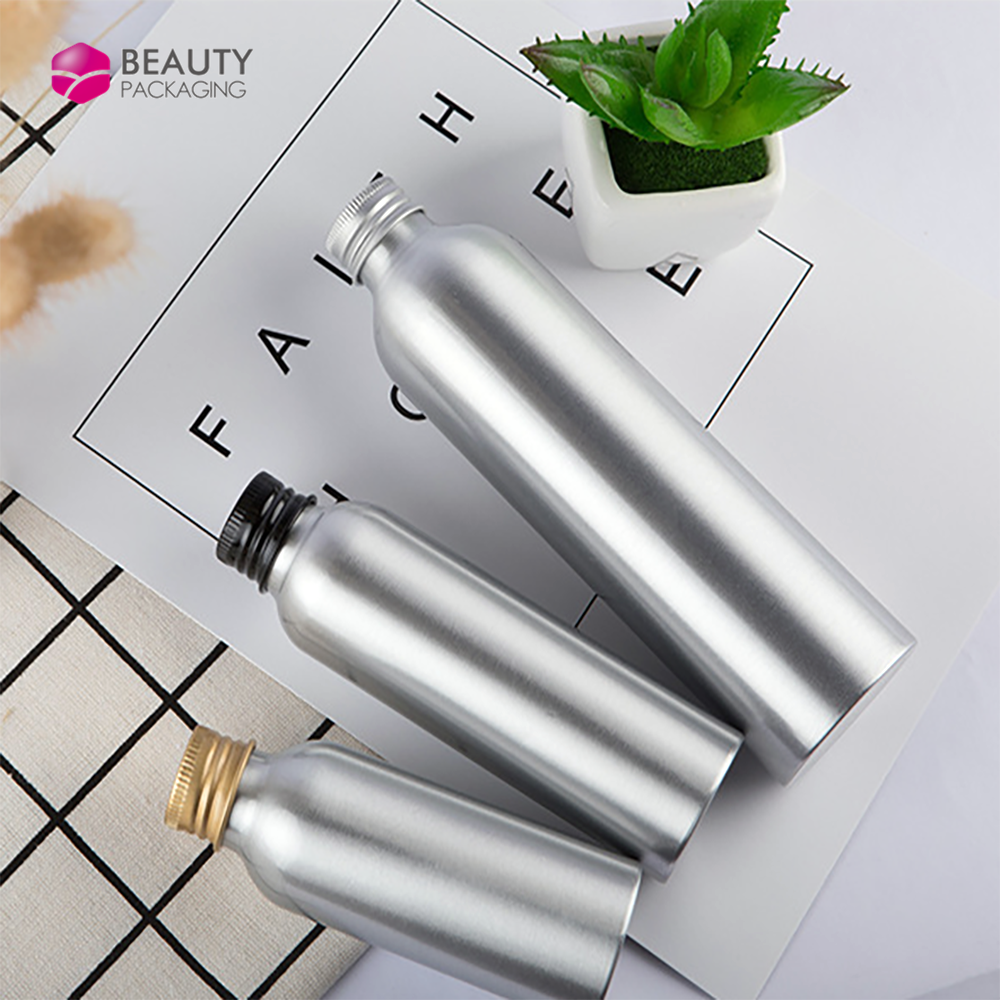 30ml 50ml 100 ml 120ml 150ml 250ml wholesale silver aluminum bottle with screw lid