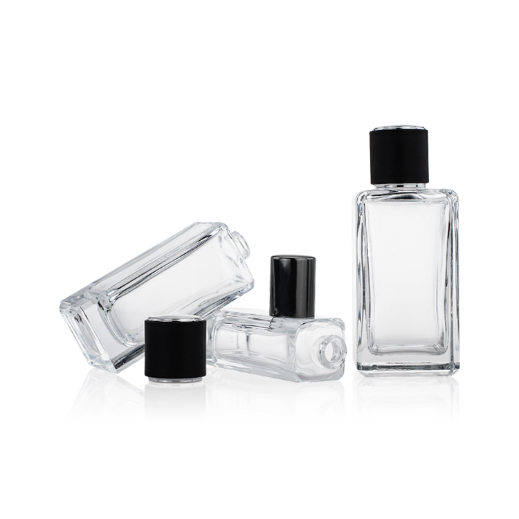 30ml 50ml 100 ml Rectangular Square Packaging Spray Perfume Glass Bottle