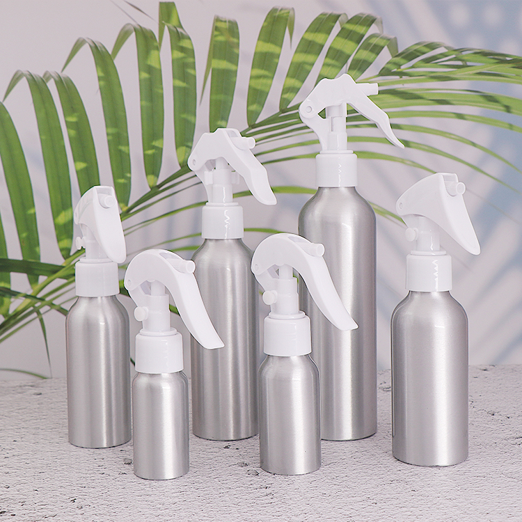 30ml 50ml 100ml 120ml 150ml 250ml Customized cosmetic empty fine mist 500ml aluminum spray bottle with trigger spray
