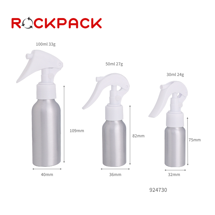 30ml 50ml 100ml 120ml 150ml 250ml Customized cosmetic empty fine mist 500ml aluminum spray bottle with trigger spray