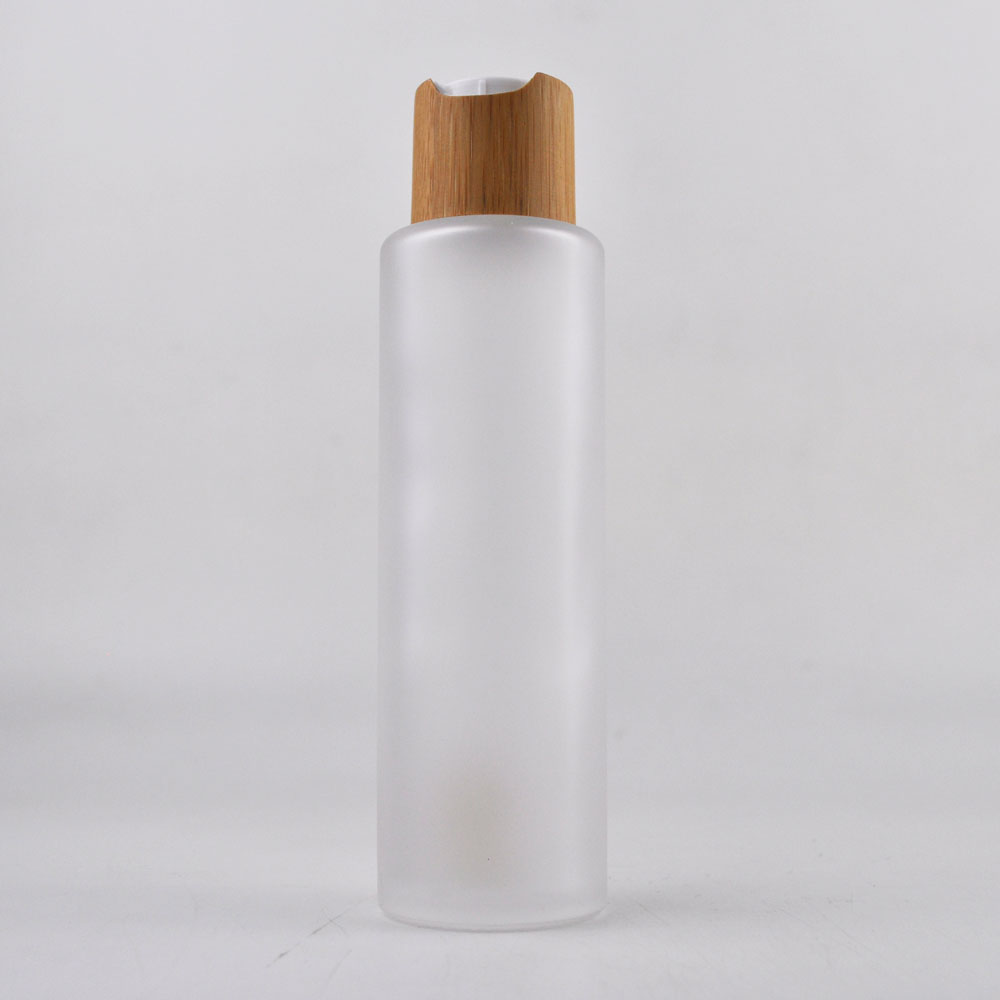 30ml 50ml 100ml 120ml 150ml glass bamboo lotion pump bottle with bamboo lid for cosmetic