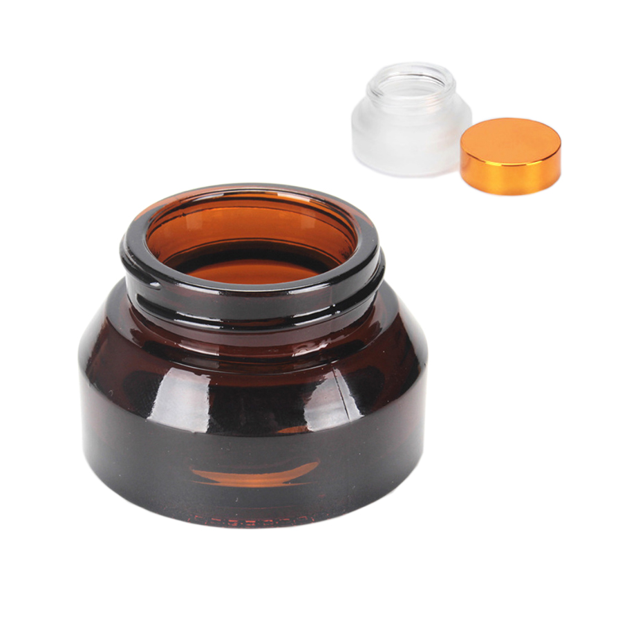 30ml 50ml 100ml 120ml 200ml 250ml 500ml cosmetic packaging clear amber black pet glass cream jar with plastic lid