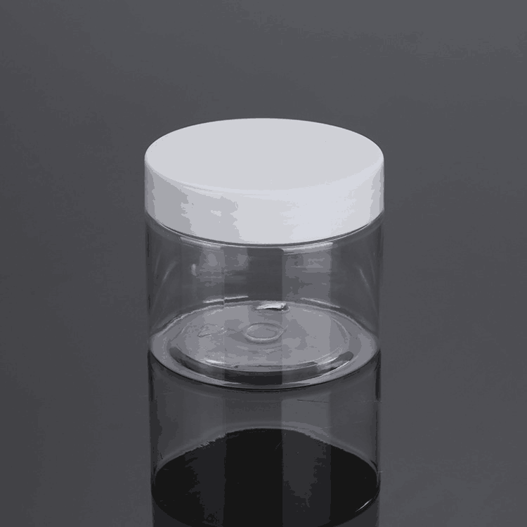 30ml 50ml 100ml 120ml 200ml 250ml 500ml cosmetic packaging clear amber black pet plastic cream jar with plastic lid