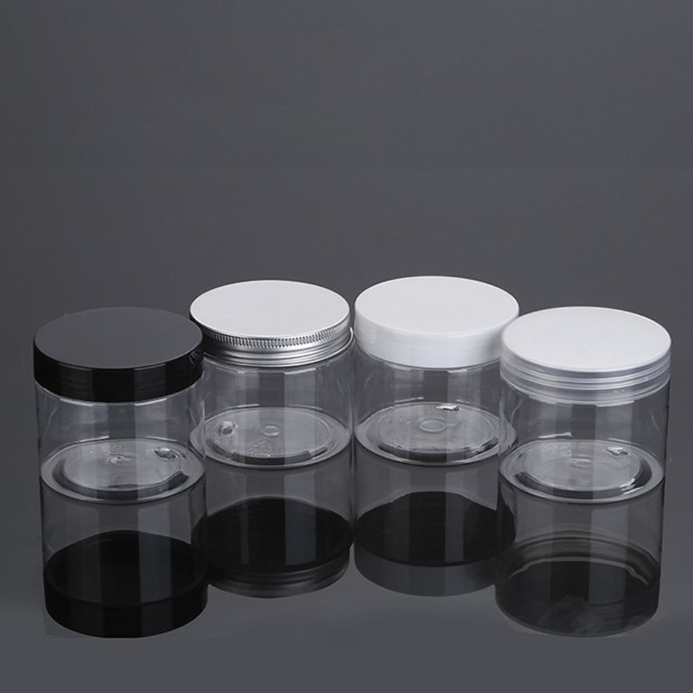 30ml 50ml 100ml 120ml, 200ml 250ml 500ml cosmetic packaging clear amber black pet plastic cream jar with plastic lid/