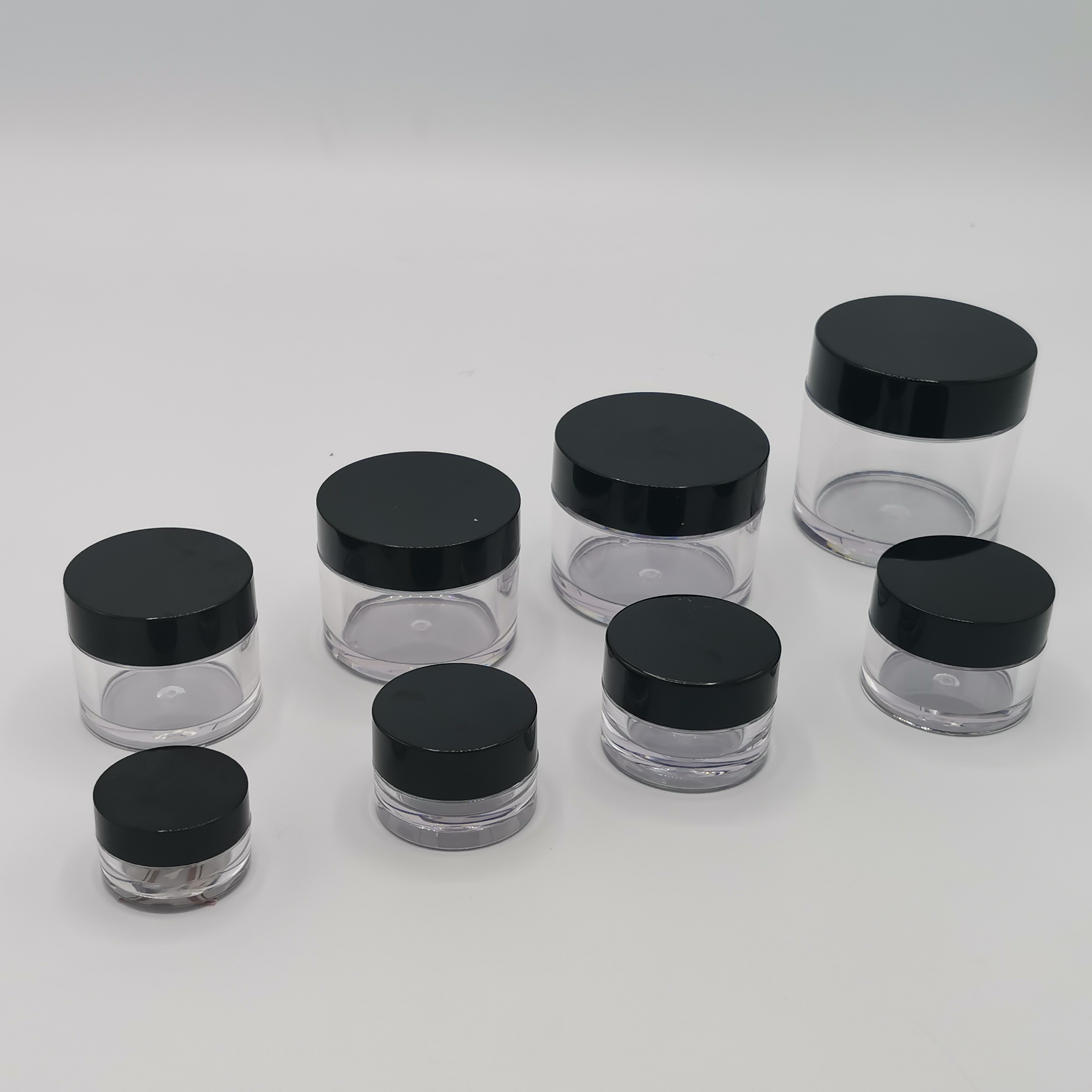 30ml 50ml 100ml 120ml 200ml 250ml cosmetic packaging PETG plastic cream jar with plastic lid PETG container