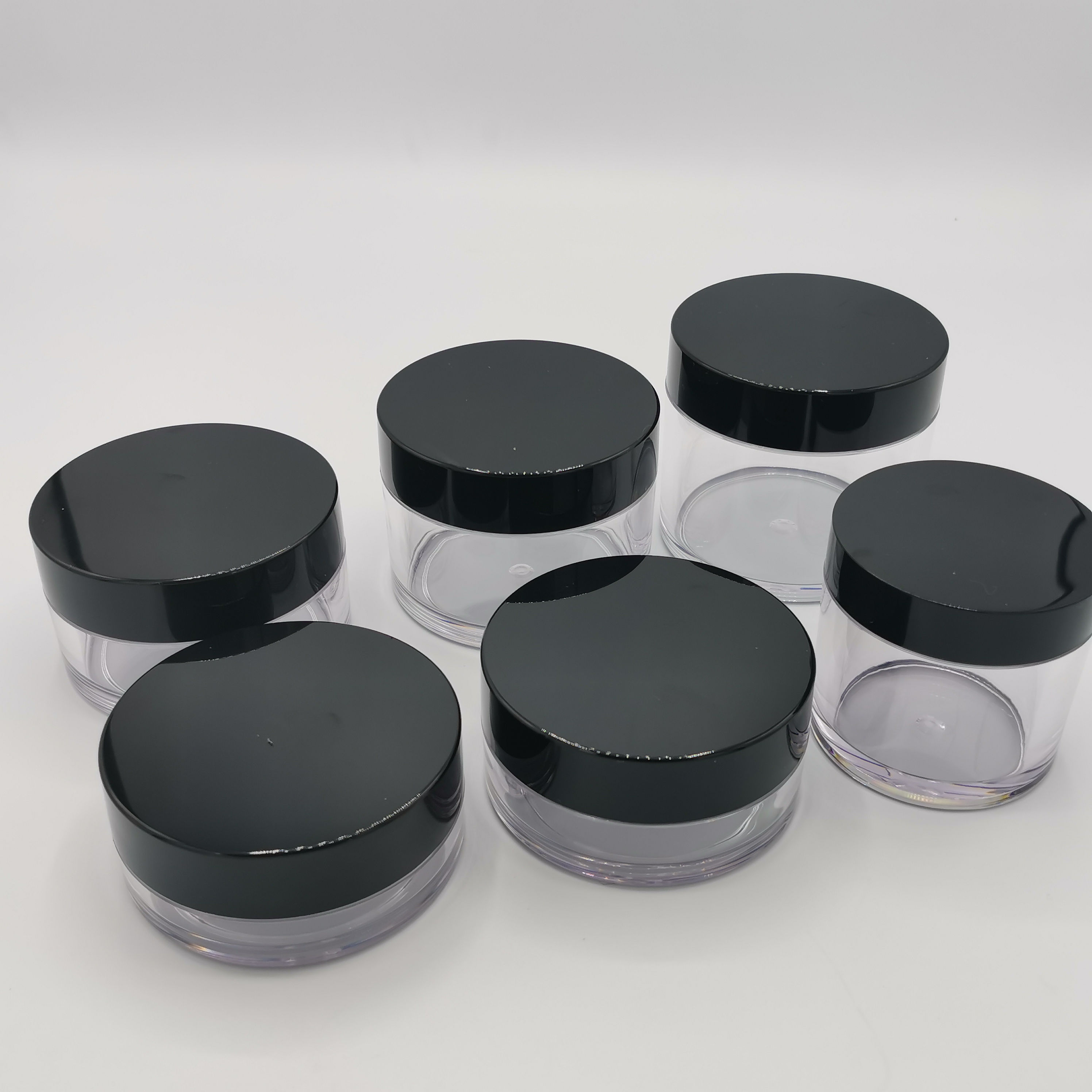 30ml 50ml 100ml 120ml 200ml 250ml cosmetic packaging PETG plastic cream jar with plastic lid PETG container