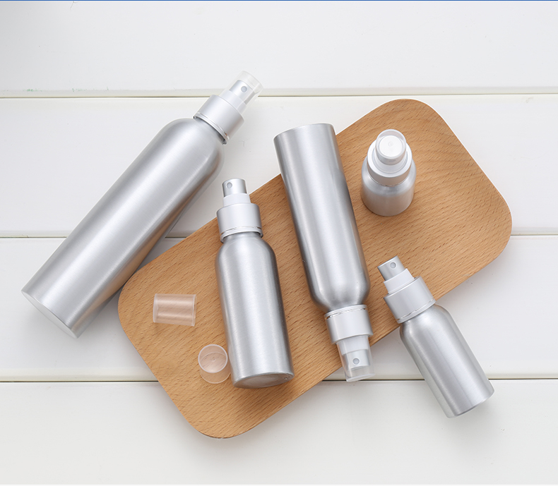 30ml 50ml 100ml 120ml 250ml aluminum bottle silver cosmetic aluminum spray bottle