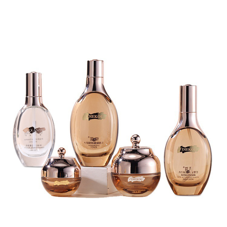30ml 50ml 100ml 120ml Cosmetic Glass Essential Oil Bottle Factory with lotion pump 30ml 50ml Cosmetic Packaging Glass Jar