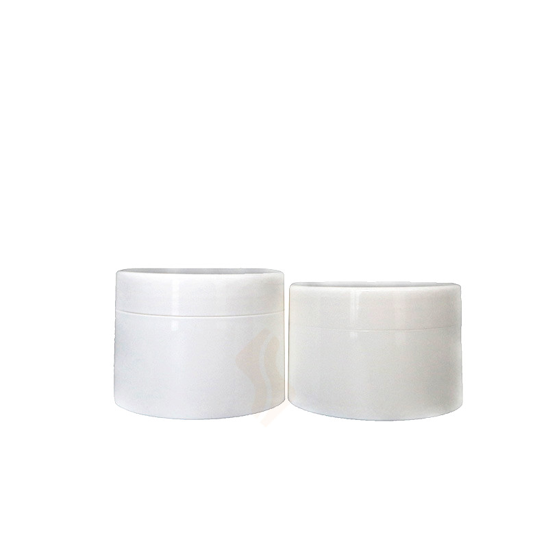 30ml 50ml 100ml 120ml PP shiny white plastic container for cosmetic cream jars