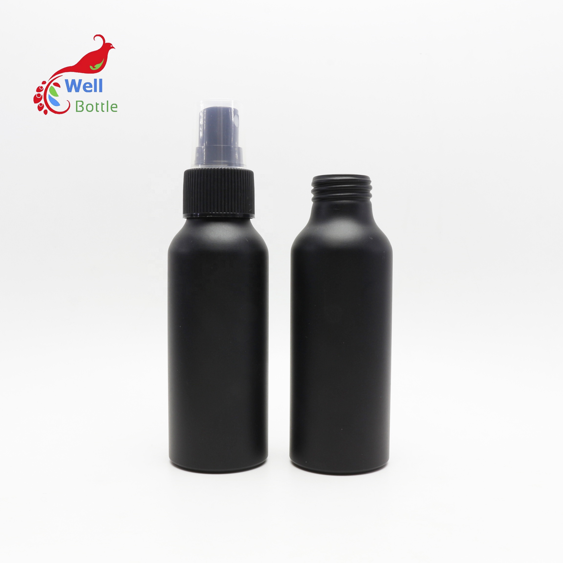30ml 50ml 100ml 150ml 200ml 250ml 500ml matte black aluminum spray pump bottle for cosmetic packaging ALB-15B