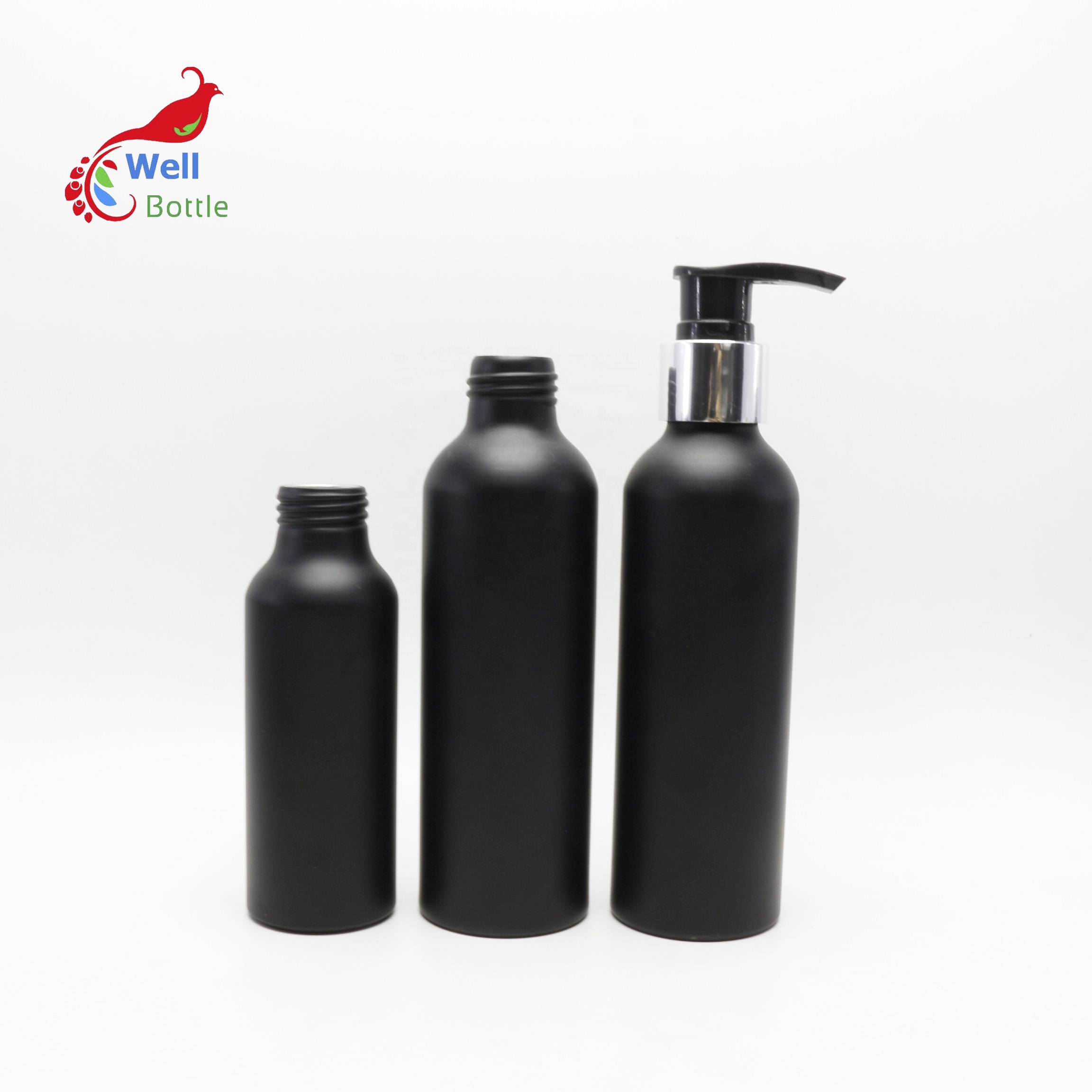 30ml 50ml 100ml 150ml 200ml 250ml 500ml matte black aluminum spray pump bottle for cosmetic packaging ALB-15B