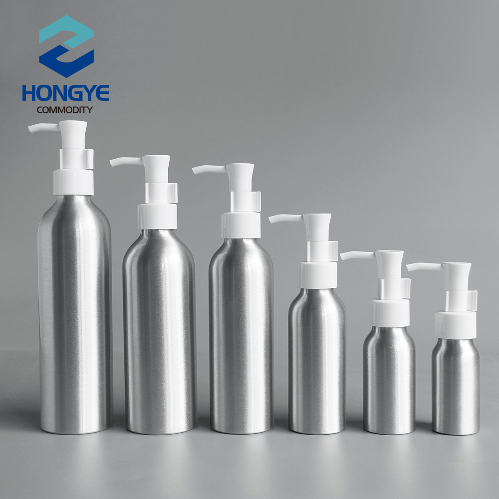 30ml 50ml 100ml 150ml 200ml 250ml fancy custom made body aluminum lotion spray bottles