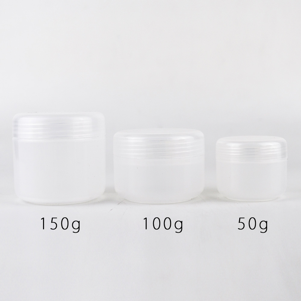 30ml 50ml 100ml 150ml 250ml white plastic cosmetic cream container hair oil jar with silver gold line