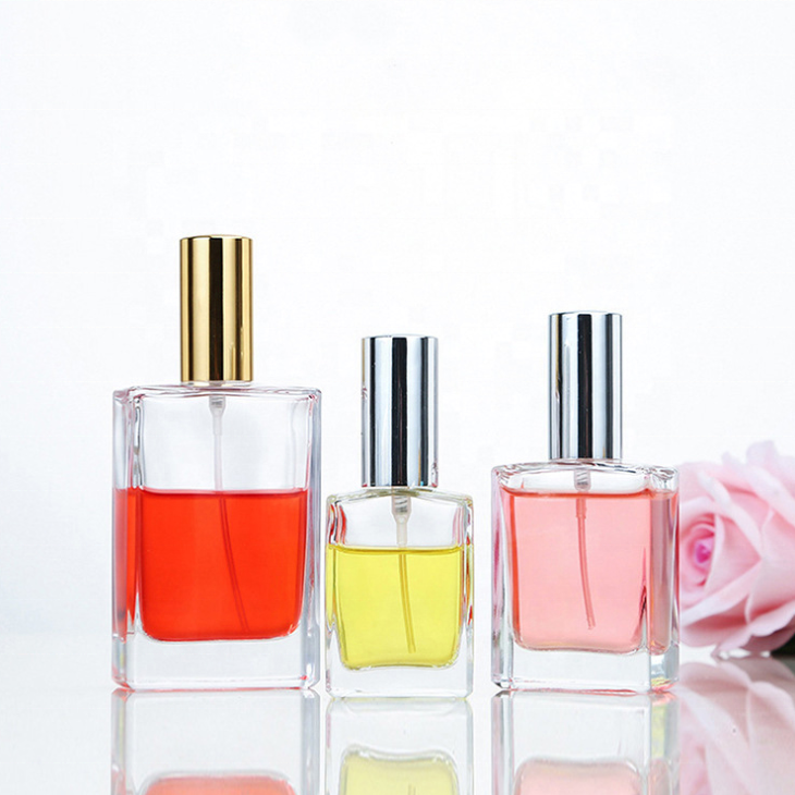 30ml 50ml 100ml 150ml Rectangular Glass Perfume Bottle Cosmetic Spray Bottle