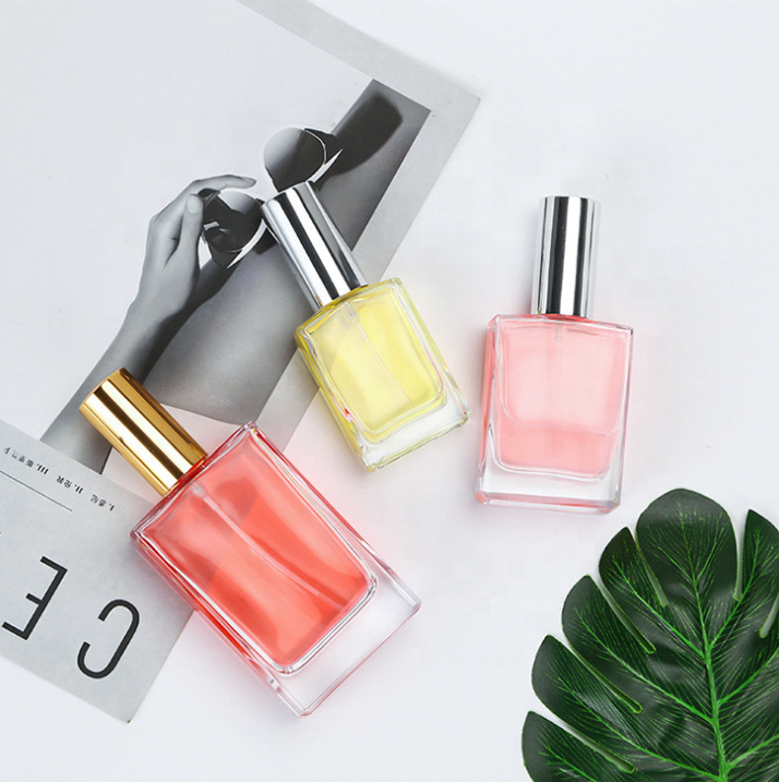 30ml 50ml 100ml 150ml Rectangular Glass Perfume Bottle Cosmetic Spray Bottle