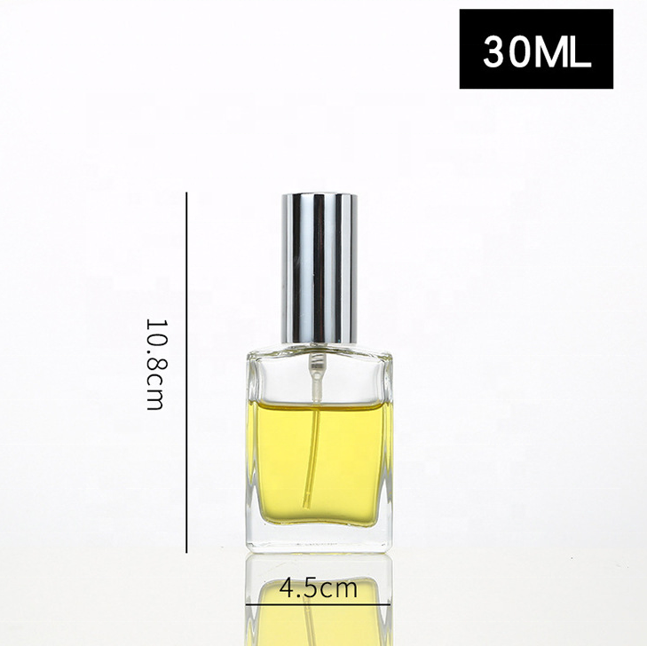30ml 50ml 100ml 150ml Rectangular Glass Perfume Bottle Cosmetic Spray Bottle