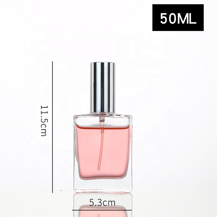 30ml 50ml 100ml 150ml Rectangular Glass Perfume Bottle Cosmetic Spray Bottle